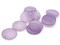 10 20mm Flat Round Coin Drop Frosted Purple Vintage Lucite Plastic Beads